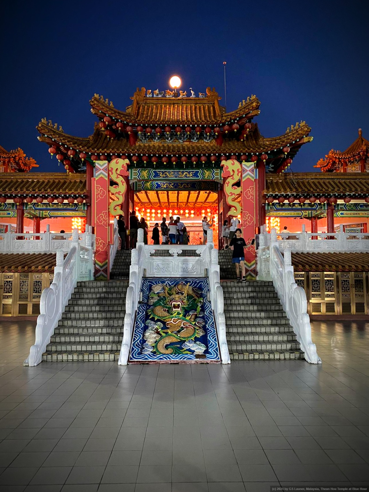 Thean Hou Temple at Blue Hour in Kuala Lumpur, Malaysia