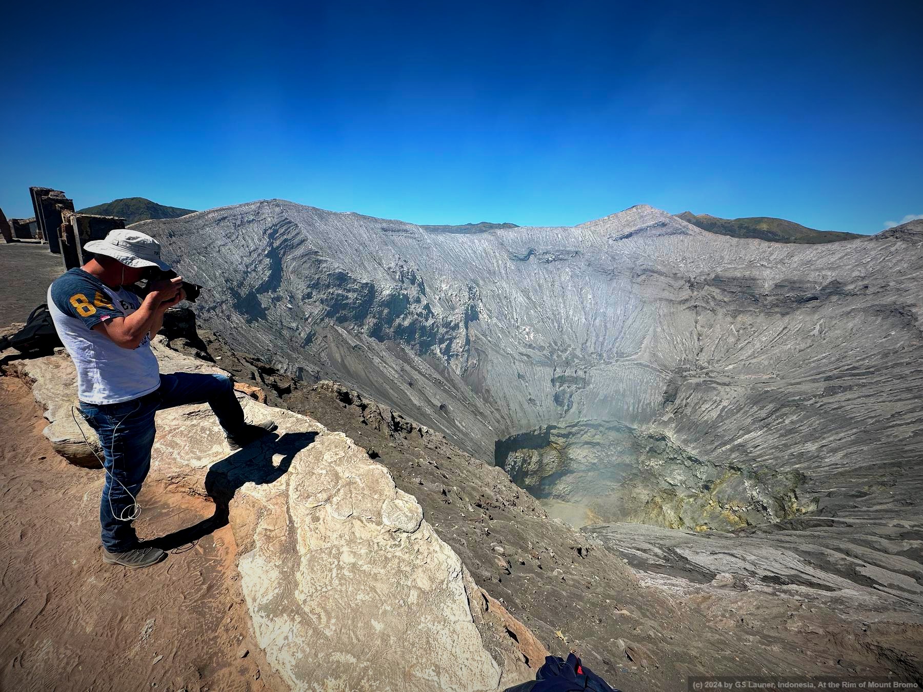 At the Rim of Mount Bromo in East Java, Indonesia