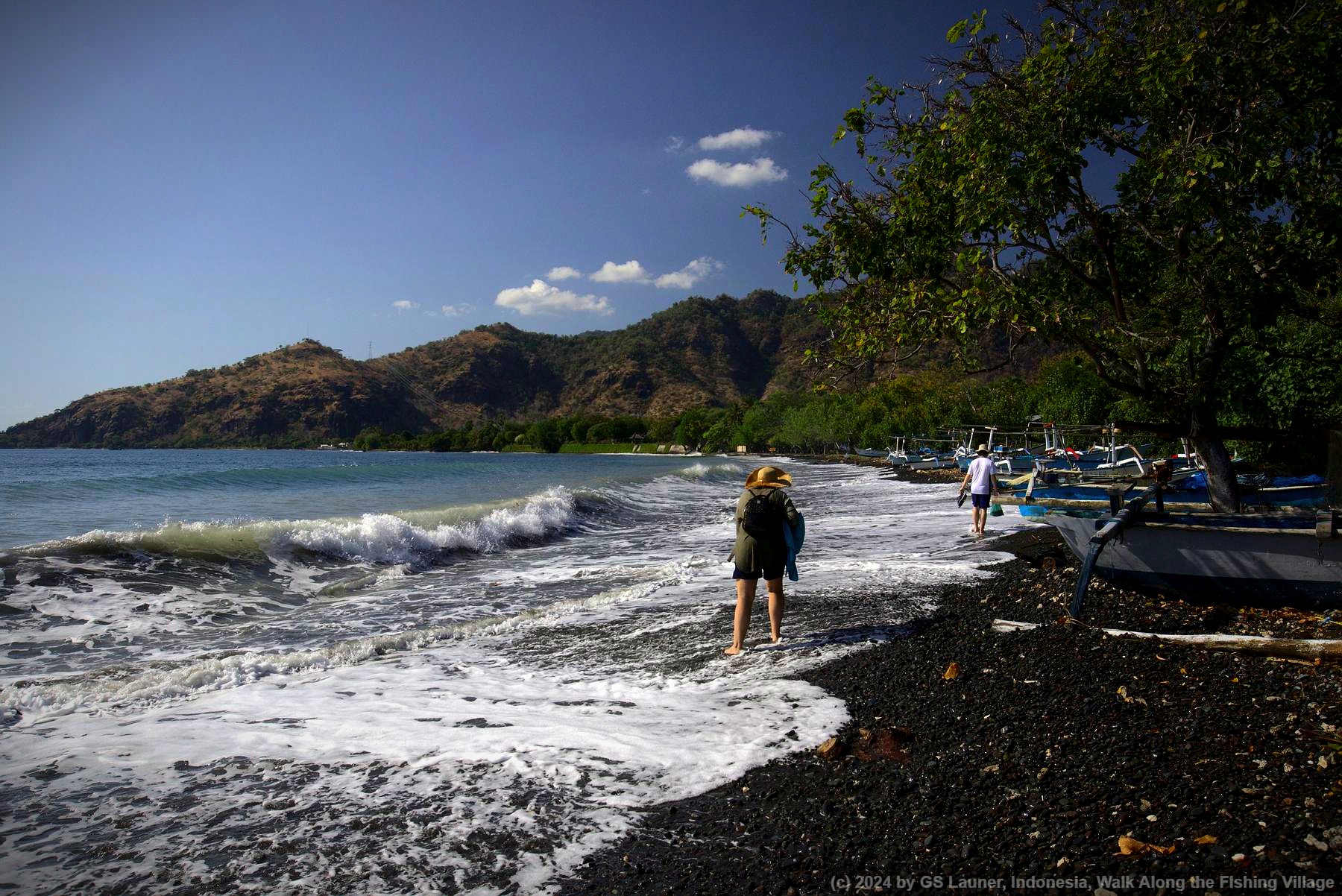 Walk Along the Fishing Village in West Bali, Indonesia