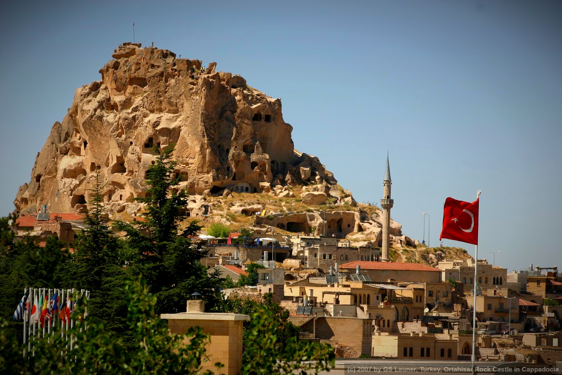 Ortahisar Rock Castle in Cappadocia in Ortahisar, Cappadocia, Nevşehir Province, Türkiye, Turkey