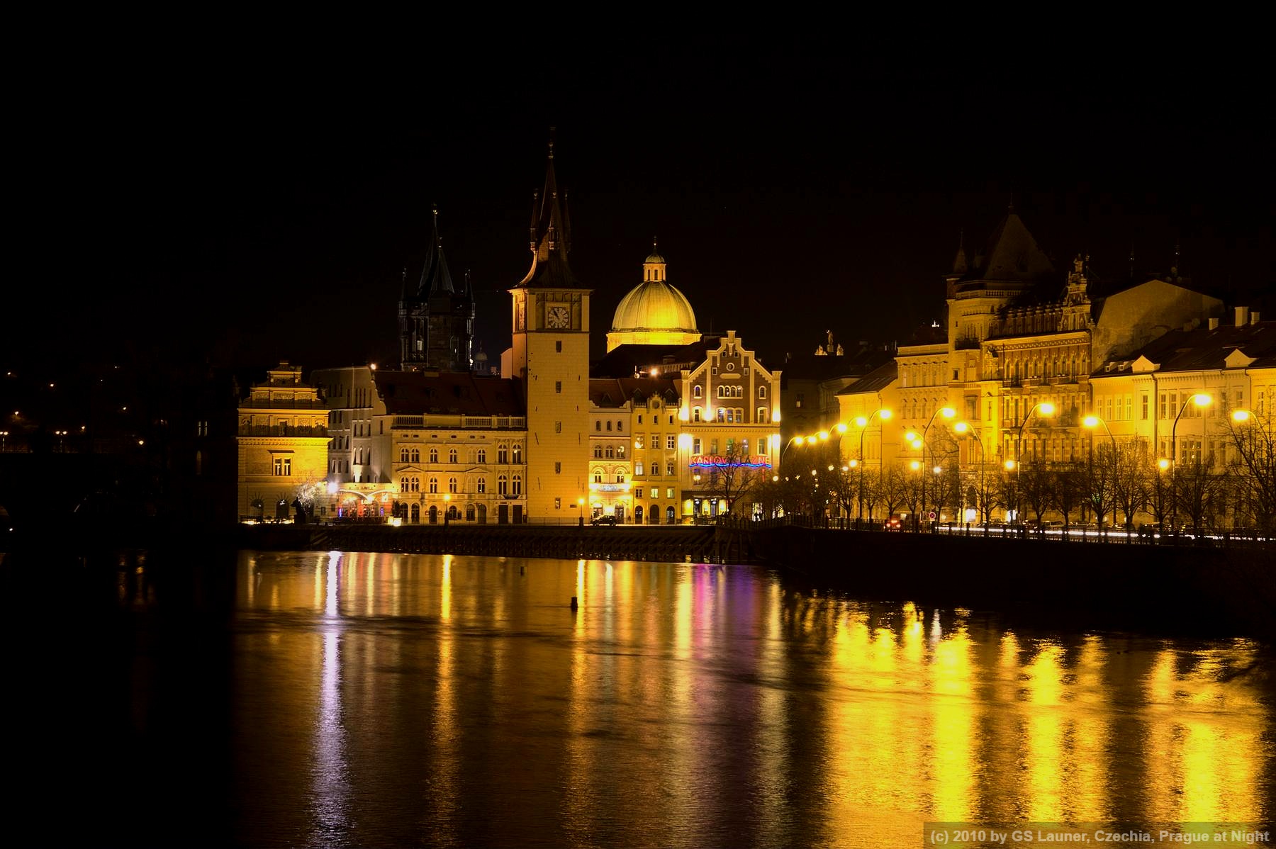 Prague at Night in Old Town, Prague, Czech Republic, Czechia