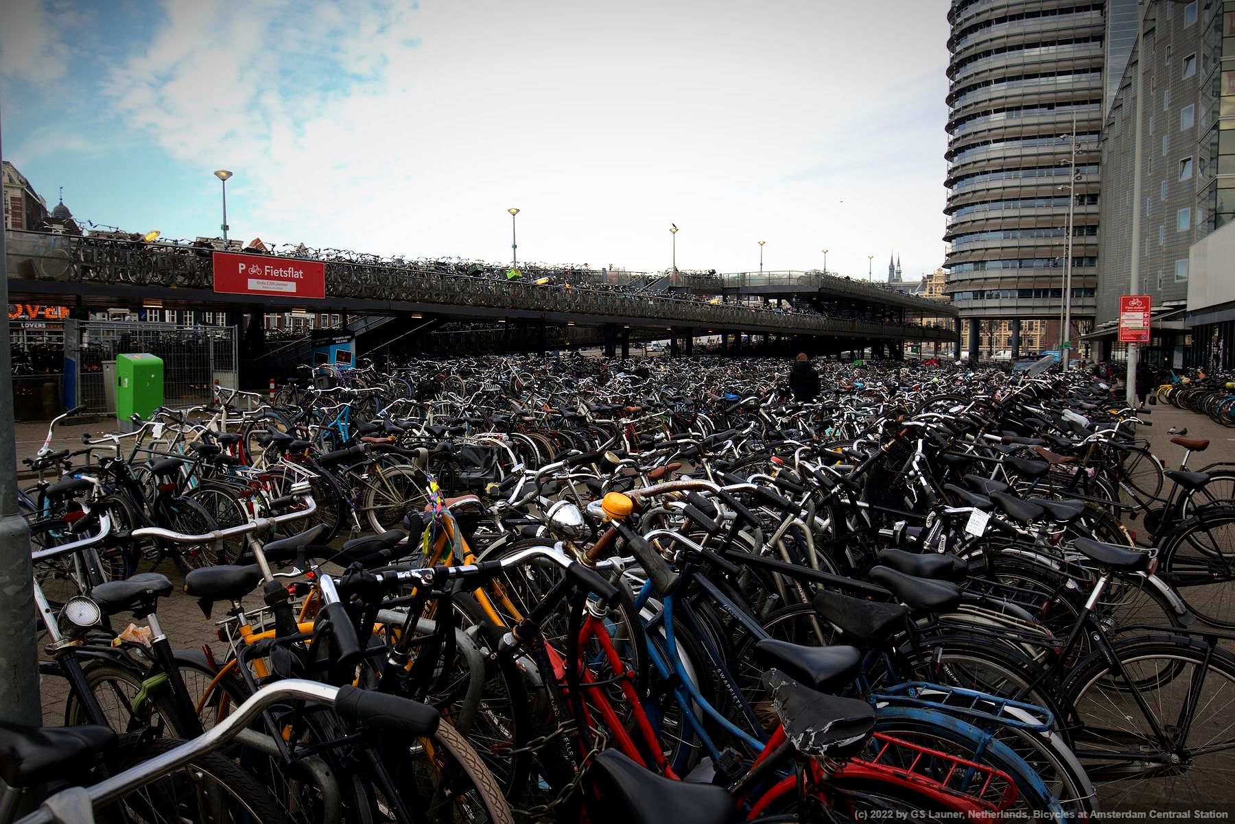 Bicycles at Amsterdam Centraal Station in Amsterdam Centraal, Amsterdam, North Holland, Netherlands, Netherlands
