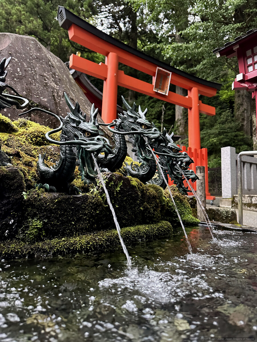 Dragons of Hakone in Hakone, Japan