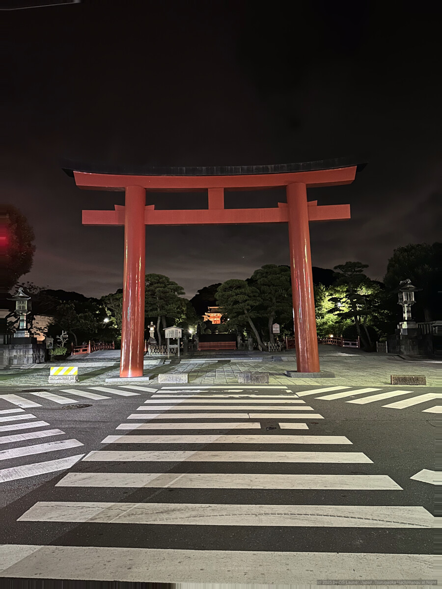 Tsurugaoka Hachimangu at Night, Japan