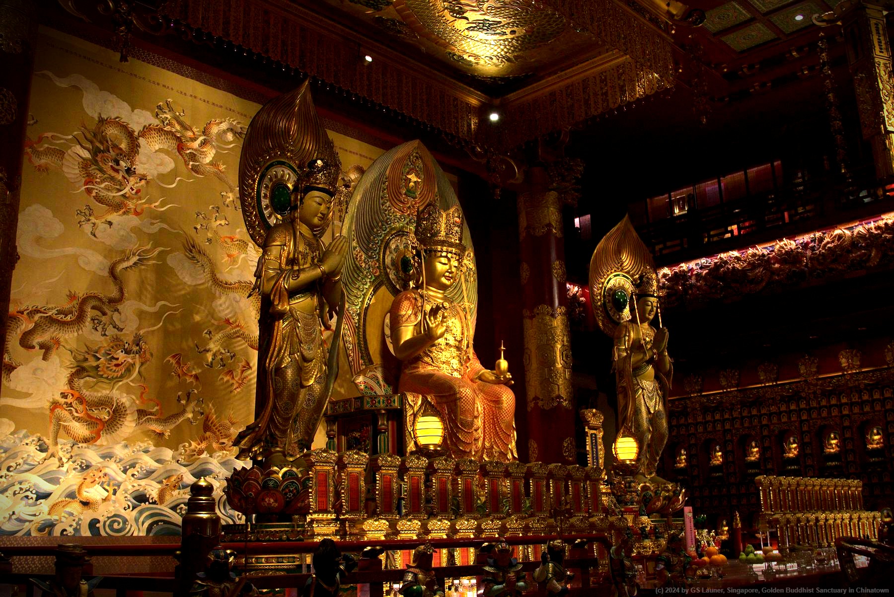 Golden Buddhist Sanctuary in Chinatown in Singapore, Singapore