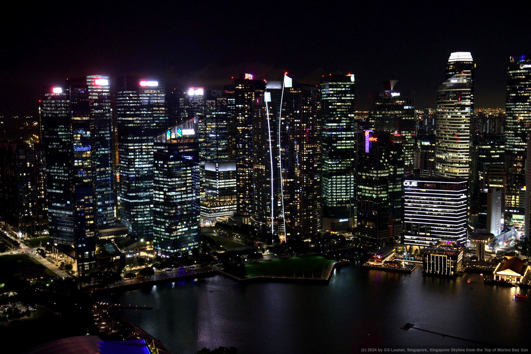 Singapore Skyline from the Top of Marina Bay San in Singapore, Singapore